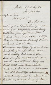 Letter from Mahlon B. Linton, Newtown, Bucks Co[unt]y, Pa, to William Lloyd Garrison, Jan'y 29th / [18]61