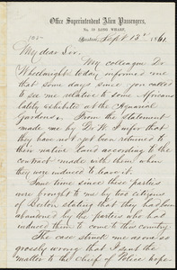 Letter from Edward Hamilton, Boston, [Mass.], to William Lloyd Garrison, Sept. 13th, 1861