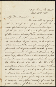Letter from Mary Grew, 1709 Green St[reet], Phil[adelphi]a, [Pa.], to William Lloyd Garrison, Oct. 15th, 1861