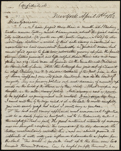 Letter from James Sloan Gibbons, New York, to William Lloyd Garrison, April 18th, 1862