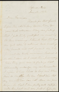 Letter from Joshua Reed Giddings, Jefferson, Ohio, to William Lloyd Garrison, June 12, 1862