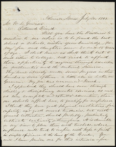 Letter from Samuel L. Hill, Florence, Mass, to William Lloyd Garrison, July 30, 1862