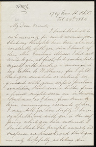 Letter from Mary Grew, 1709 Green St[reet], Phil[adelphi]a, [Pa.], to William Lloyd Garrison, Feb. 24th, 1864