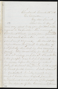 Letter from Josephine White Griffing, Cleveland, [Ohio], to William Lloyd Garrison, March 24 / [18]64