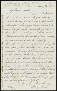 Letter from Mary Grew, Germantown, [Pa.], to William Lloyd Garrison, Feb. 1st / [18]65