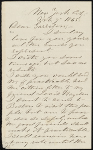 Letter from Calvin Fairbank, New York City, [N.Y.], to William Lloyd Garrison, Feb. 7, 1865