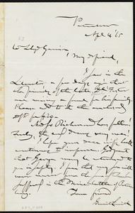 Letter from Gerrit Smith, Peterboro, [N.Y.], to William Lloyd Garrison, Ap[ri]l 4, [18]65