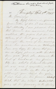 Letter from Sarah Ann Harris Fayerweather, Kingston, [R.I.], to William Lloyd Garrison, Feb. 8th, 1866