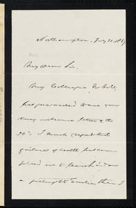 Letter from Thomas Walker, Northampton, to William Lloyd Garrison, July 31, 1867