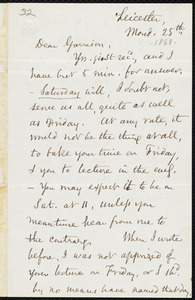 Letter from Samuel May, Leicester, [Mass.], to William Lloyd Garrison, March 25th, [1868?]
