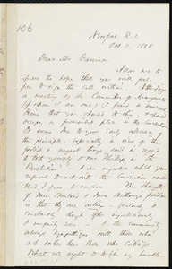 Letter from Thomas Wentworth Higginson, Newport, R.I., to William Lloyd Garrison, Oct. 11, 1868