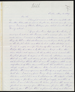 Letter from Hamilton Andrews Hill, Boston, [Mass.], to William Lloyd Garrison, May 20, 1869