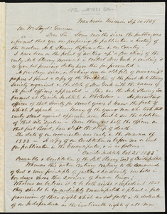 Letter from Hiram Foote, Waukesha, Wisconsin, to William Lloyd Garrison, Sep[t]. 10, 1869