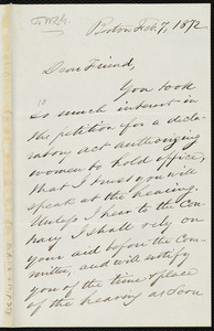 Letter from Samuel Edmund Sewall, Boston, [Mass.], to William Lloyd Garrison, Feb. 7, 1872