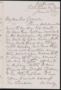 Letter from Elizabeth Swan Mawson, Ashfield, Gateshead on Tyne, [England], to William Lloyd Garrison, June 22nd / [18]77