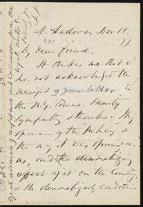 Letter from Samuel Johnson, N. Andover, [Mass.], to William Lloyd Garrison, Nov. 18, [18]77