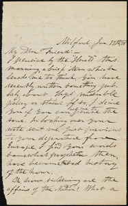 Letter from George Whittemore Stacy, Milford, [Mass.], to William Lloyd Garrison, Jan. 17th, [18]78