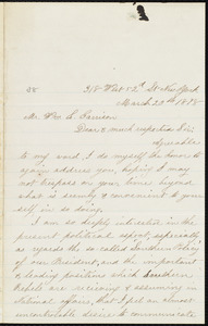 Letter from Harriet Newell Kneeland Goff, 318 West 52'd St[reet], New York, to William Lloyd Garrison, March 20th, 1878