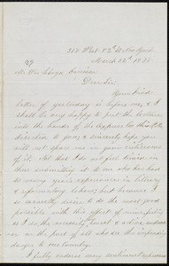 Letter from Harriet Newell Kneeland Goff, 318 West 52'd St[reet], New York, to William Lloyd Garrison, March 22'd, 1878