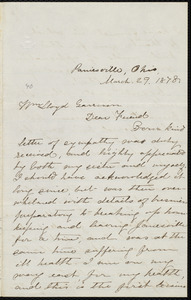 Letter from Lavinia Goodell, Painesville, Ohio, to William Lloyd Garrison, March 29, 1878