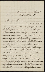Letter from Sarah Pugh, Germantown, Penn, to William Lloyd Garrison, Nov. 15th, [18]78