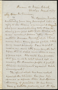 Letter from A. J. Grover, Chicago, [Illinois], to William Lloyd Garrison, March 13 / [18]79
