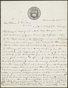 Letter from Albert David Hager, Chicago, [Illinois], to William Lloyd Garrison, April 28, 1879