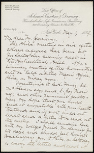 Letter from Richard Theodore Greener, New York, to William Lloyd Garrison, May 1, 1879
