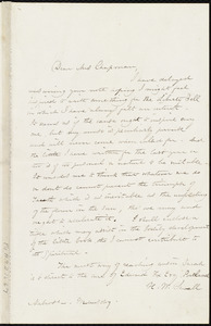 Letter from Harriet Winslow Sewall, Melrose, [Mass.], to William Lloyd Garrison, Wednesday