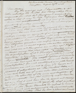 Letter from William Farmer, 29 Charlotte Terrace, Barnsbury Road, Islington, [London, England], to Maria Weston Chapman, August 27th, 1851