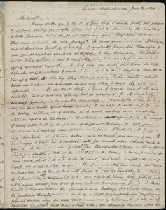 Letter from Samuel May, Leicester, Massachusetts, to John Bishop Estlin, June 30, 1846