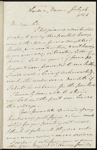 Letter from John Bishop Estlin, Lynton, Devon, [England], to Samuel May, July 16, 1846