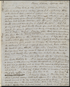 Letter from Samuel May, Boston and Leicester, [Mass.], to John Bishop Estlin, Sept. 26 and 29th, 1846