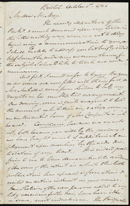 Letter from John Bishop Estlin, Bristol, to Samuel May, October 1st, 1846