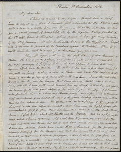 Letter from Samuel May, Boston, to John Bishop Estlin, 1st December, 1846