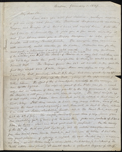 Letter from Samuel May, Boston, to John Bishop Estlin, January 1, 1847