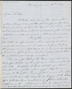 Letter from John Bishop Estlin, Bristol, to Samuel May, January 12th, 1847