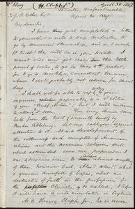Letter from Samuel May, Leicester, Massachusetts, to John Bishop Estlin, April 30, 1847