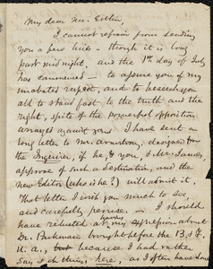 Letter from Samuel May, Boston, to John Bishop Estlin, July 1, 1847