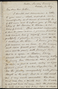 Letter from Samuel May, Boston, to John Bishop Estlin, October 31, 1847