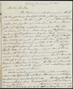 Letter from John Bishop Estlin, Bristol, to Samuel May, January 2nd, 1848