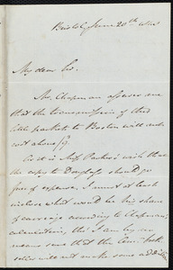 Letter from John Bishop Estlin, Bristol, to Samuel May, June 20th, 1848