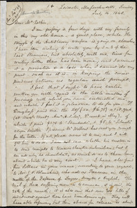 Letter from Samuel May, Leicester, Massachusetts, to John Bishop Estlin, July 16 and 18, 1848