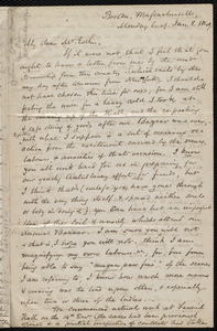 Letter from Samuel May, Boston, Massachusetts, to John Bishop Estlin, Jan. 8 and Jan. 9, 1849