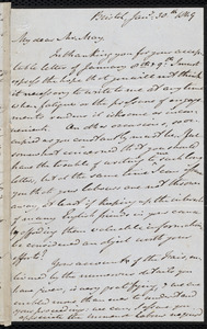 Letter from John Bishop Estlin, Bristol, to Samuel May, Jan. 30th and Feb. 1st, 1849
