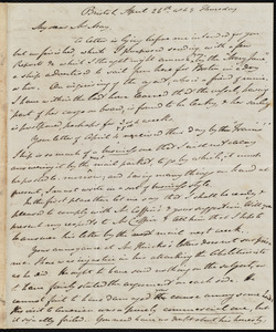 Letter from John Bishop Estlin, Bristol, to Samuel May, April 26th and 27th, 1849
