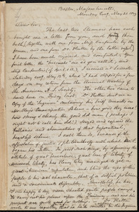 Letter from Samuel May, Boston, Massachusetts, to John Bishop Estlin, May 21, 1849
