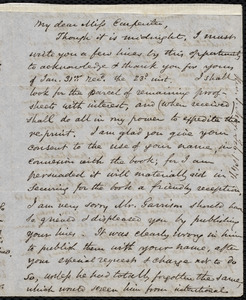 Letter from Samuel May, Leicester, Mass., to Mary Carpenter, Feb. 26, 1847