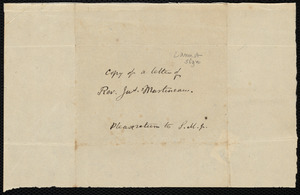 Copy of a letter from Samuel May, to William James, [1847?]