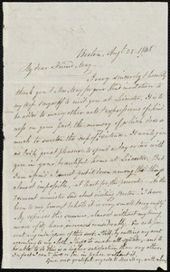 Letter from Robert Folger Wallcut, Boston, to Samuel May, August 25, 1848